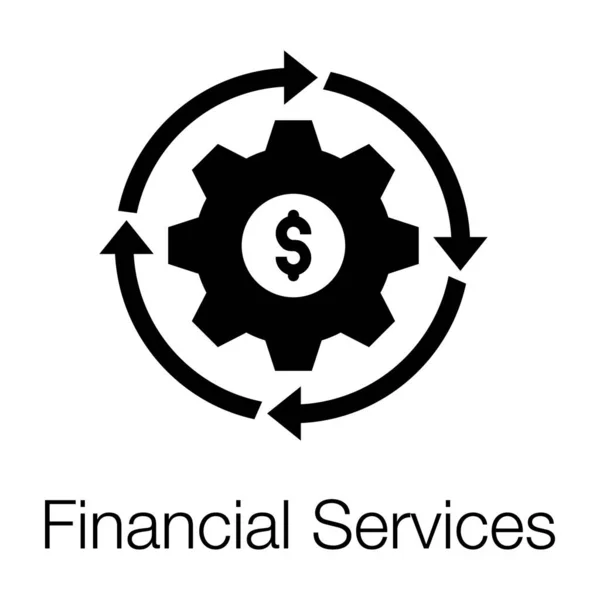 Dollar Inuti Redskap Finans Service Ikon — Stock vektor