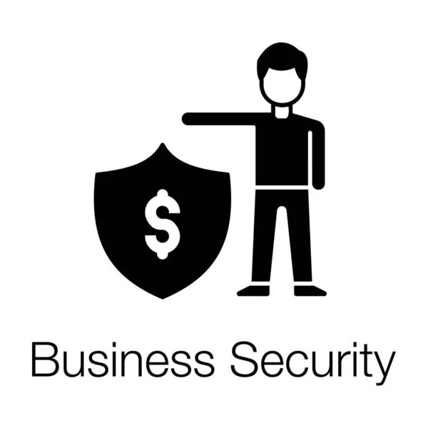 Avatar Mit Dollar Und Schild Sicherheitssymbol Für Unternehmen — Stockvektor