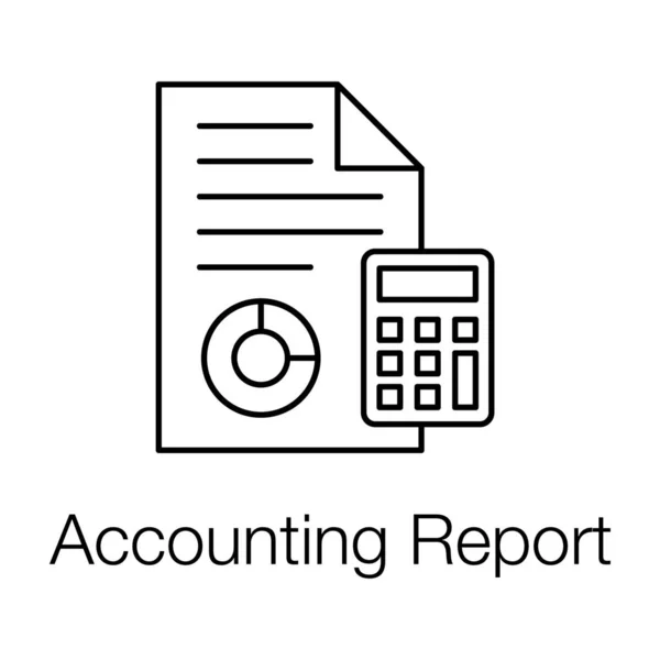 Калькулятор Бизнес Отчет Вектор Бюджетного Учета — стоковый вектор