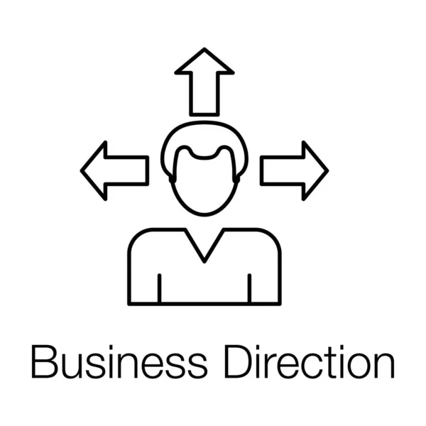 Man Met Verschillende Richtinggevende Pijl Conceptualiseren Besluitvorming — Stockvector