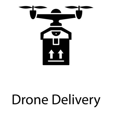 Hava aracı sevkiyatı, insansız hava aracı taşıma ikonunun katı tasarımı.