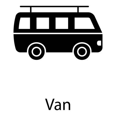 Yol seyahati turu, Van vektör simgesi sağlam tasarım