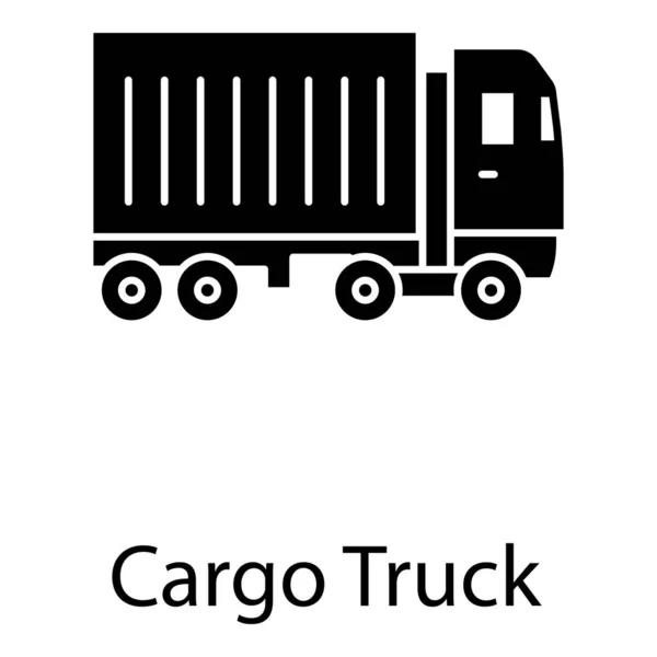 Lieferverkehr Ikone Des Lastwagens Solider Ausführung — Stockvektor