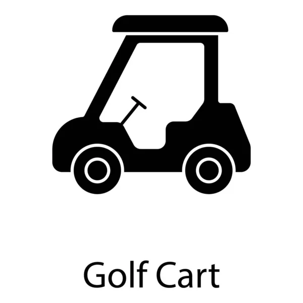 Golf Electric Buggy Golf Cart Solid Vector Design — Stock Vector