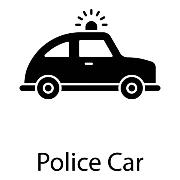 Law Enforcement Transport Police Car Vector Solid Design — ストックベクタ