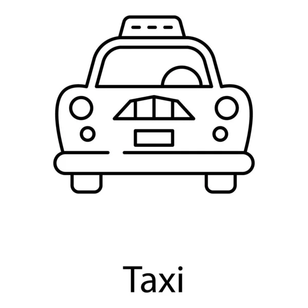 Servicio Transporte Público Local Icono Del Taxi Diseño Línea — Vector de stock