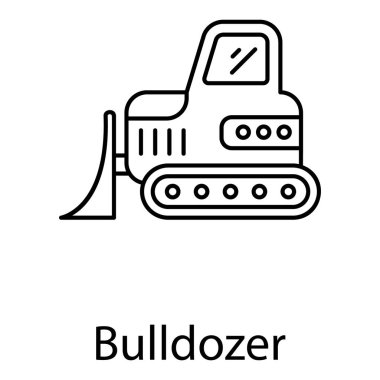 İnşaat makineleri, buldozer simgesi dizayn edildi 