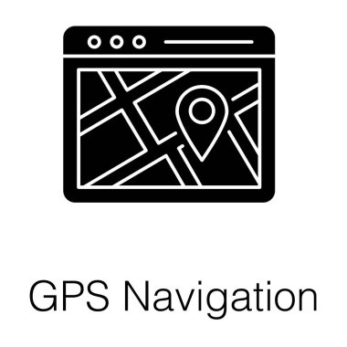 Genel konumlandırma sistemi, gps vektör dizaynında navigasyon simgesi