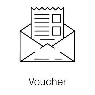 Zarf içinde fiş, satır vektör biçimi 