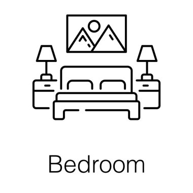 Uyuma odası iç mimarisi, yatak odası tasarım tarzı simge