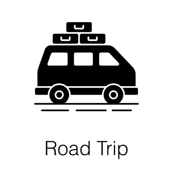 按公路运输 公路路标设计分列的职业旅行 — 图库矢量图片