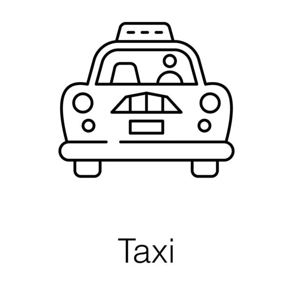 Veřejná Místní Doprava Taxi Ikona Line Designu — Stockový vektor