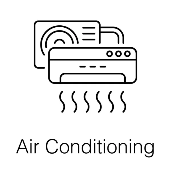 家用电器 空调图标在线路设计中 — 图库矢量图片