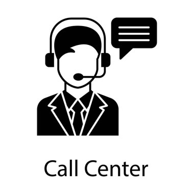 Kulaklık takan erkek avatar, çağrı merkezi konsepti içinde mikrofon..