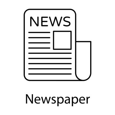 İzole edilmiş arkaplanda gazete simgesi tasarımı.