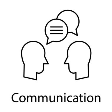 Avatarların iletişim simgesi kavramına sahip sohbet balonu.