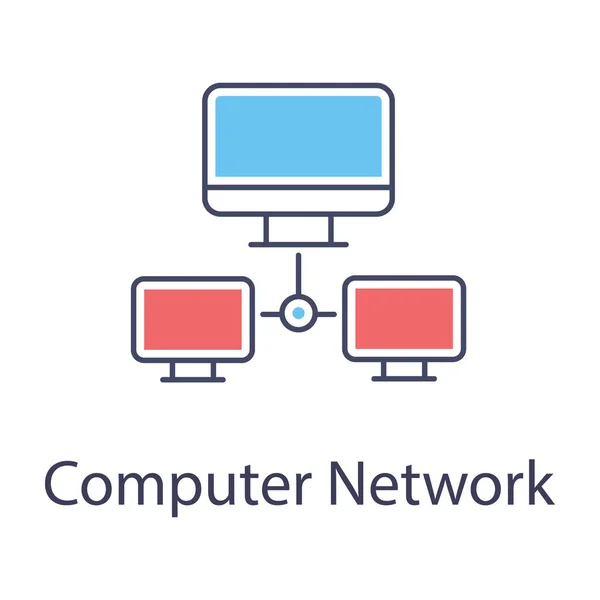 Ordenador Portátil Conectado Entre Través Señales Wifi Red Local — Archivo Imágenes Vectoriales