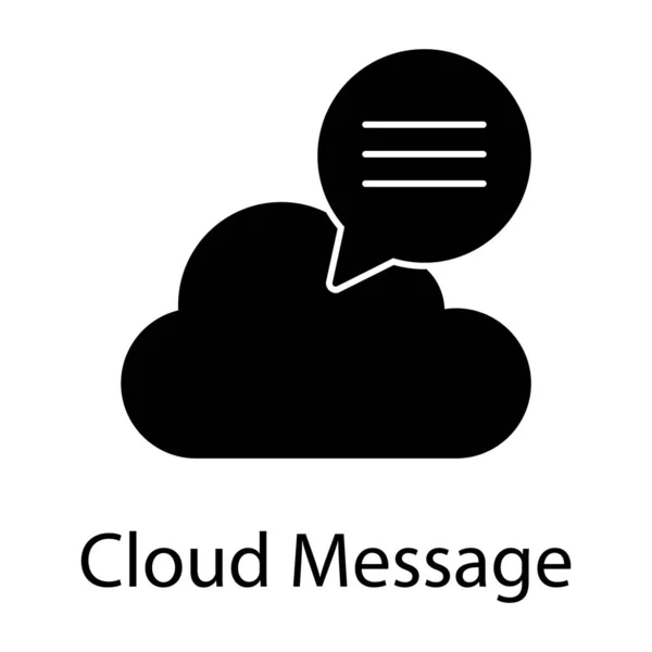 Chatbot Wot Cloud Cloud Nachricht Symbol — Stockvektor