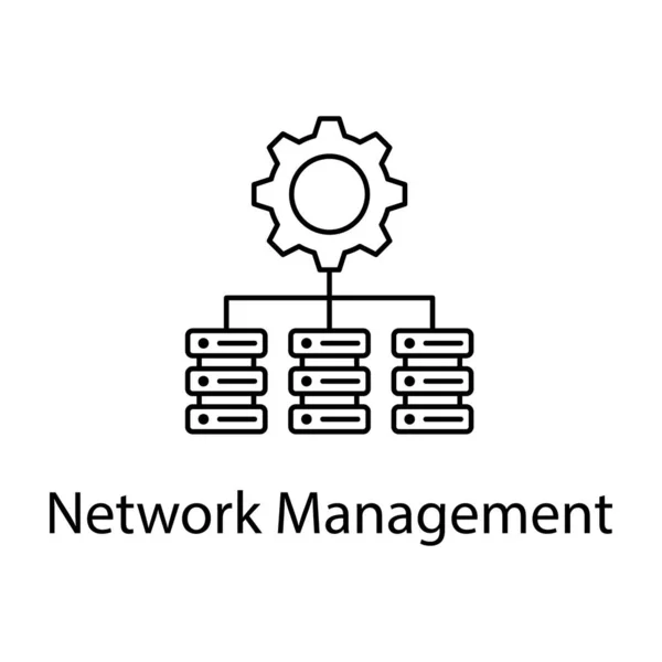 Ikona Zarządzania Siecią Stylu Sprzedawanego Wektora — Wektor stockowy