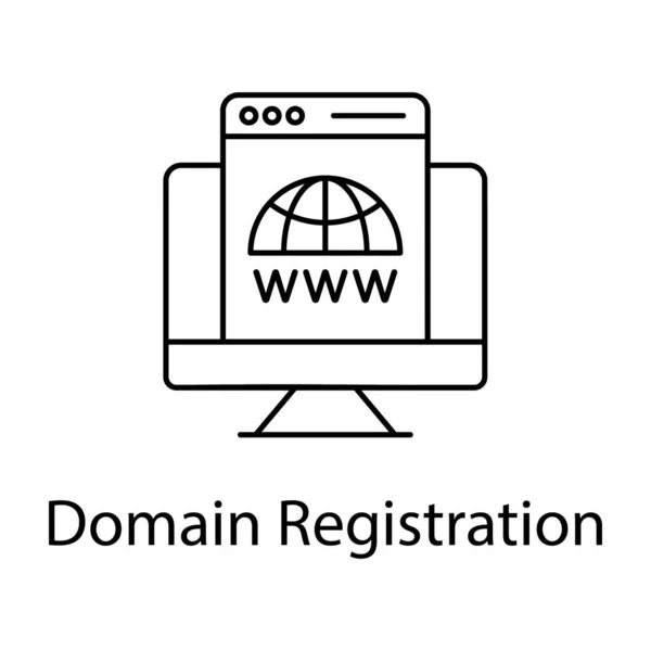 Globus Auf Der Webseite Konzept Der Web Domain Symbol — Stockvektor