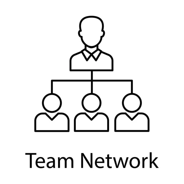 团队图标的线条设计 团队网络 — 图库矢量图片