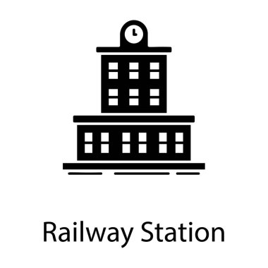 Demiryolu sığınağı, tren istasyonu simgesi taşıyıcısı 