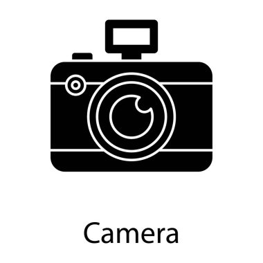 Kabartma dizaynında dijital fotoğraf makinesi simgesi, fotoğraf konsepti 