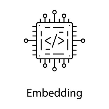 Kodlama çipi, satır tasarımına simge yerleştirme