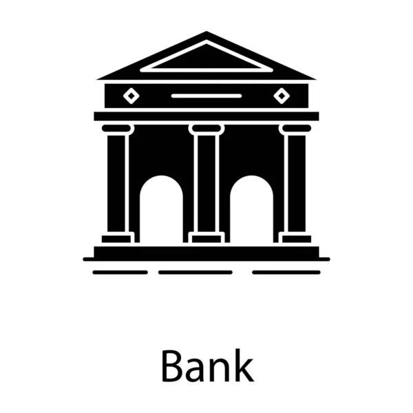 Depository Architecture Bank Building Icon Solid Design — Stock Vector