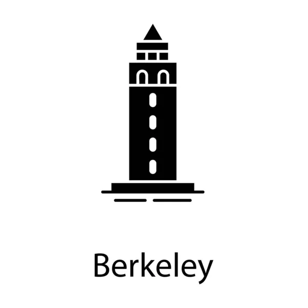 Sather Kulesi Berkeley Saat Kulesi — Stok Vektör