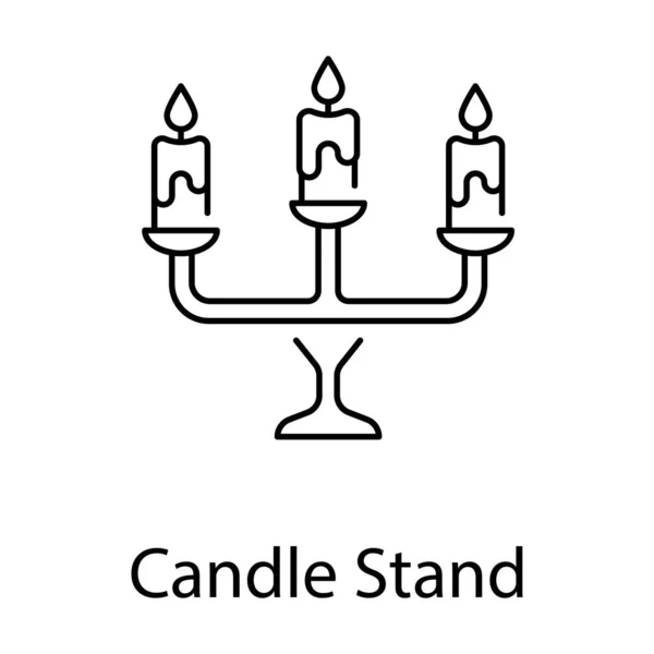 촛불을 스탠드 아이콘 디자인 — 스톡 벡터