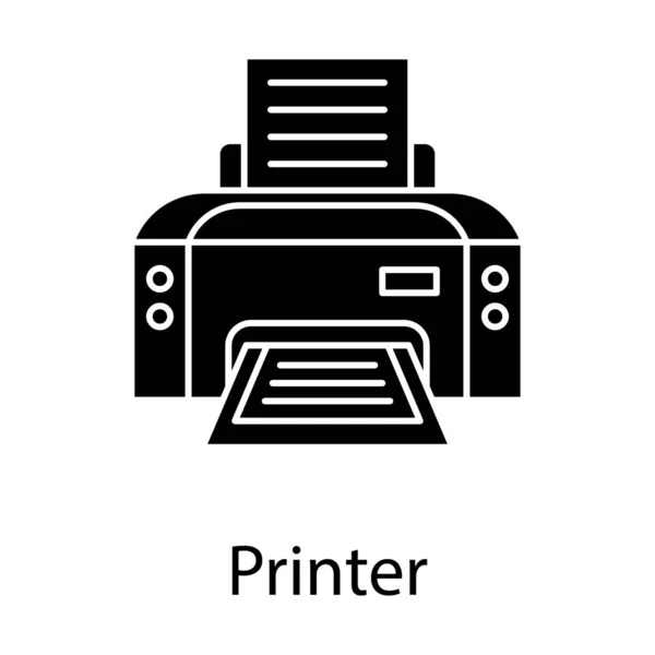 Bureau Afdrukken Document Apparatuur Printer Pictogram Gevuld Ontwerp — Stockvector