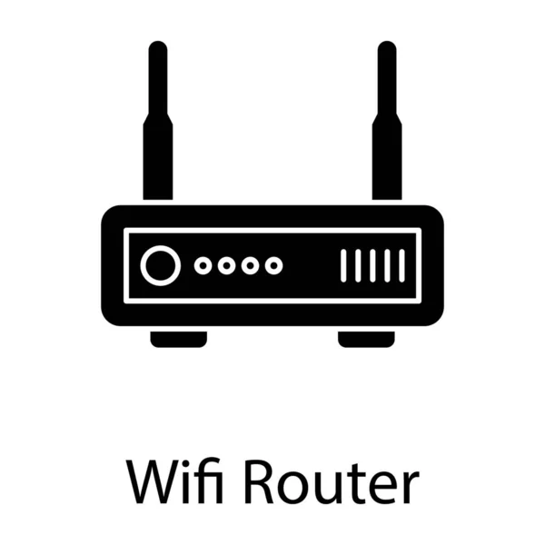 Internet Provider Gerät Wifi Router Gadget Gefülltem Design — Stockvektor