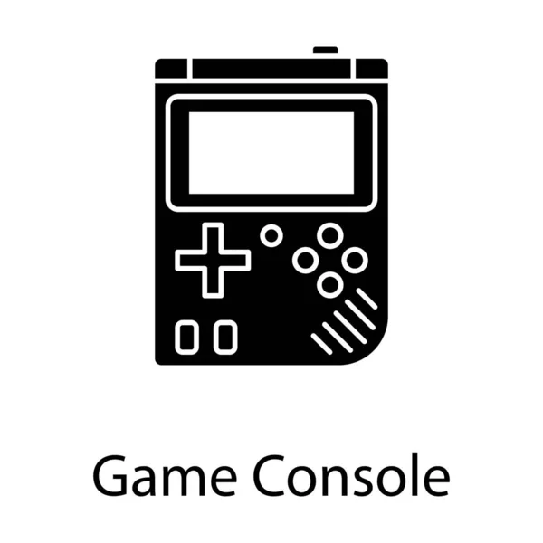 电子游戏设备 实心矢量设计中的游戏控制台图标 — 图库矢量图片