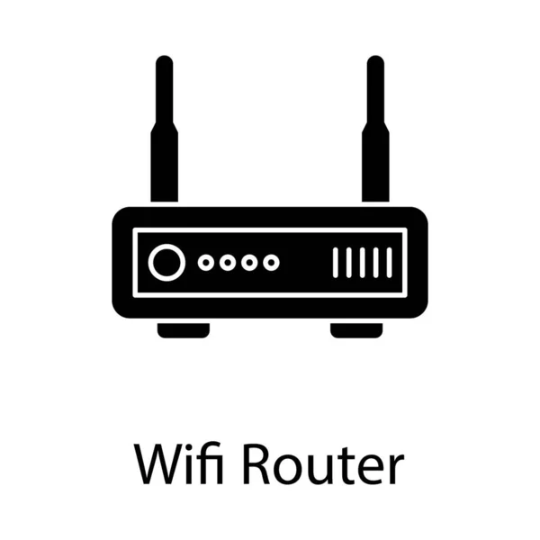 Dispositivo Provedor Internet Dispositivo Roteador Wifi Design Preenchido — Vetor de Stock