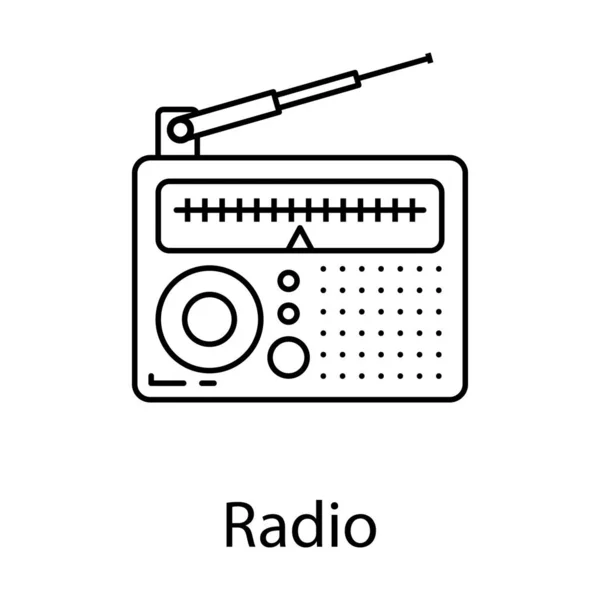 Elektrik Iletimi Radyo Çizgisi Vektör Tasarımı — Stok Vektör