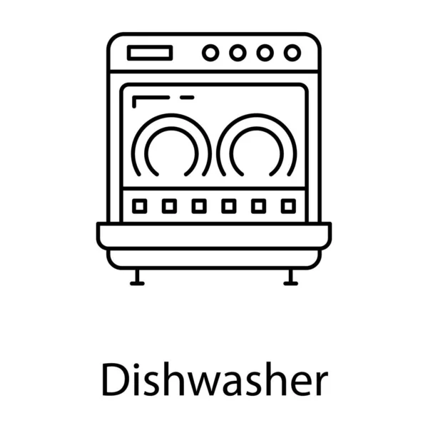 디자인의 식기세척기 아이콘 — 스톡 벡터