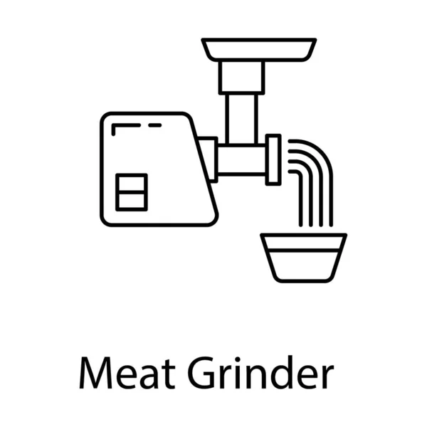 Hand Meat Grinder Machine Icon Line Design — Stock Vector