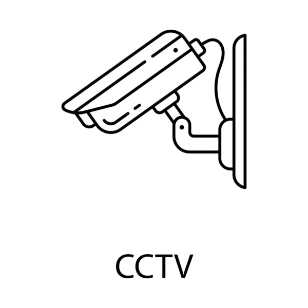 Equipo Propósito Seguridad Cctv Diseño Línea — Archivo Imágenes Vectoriales