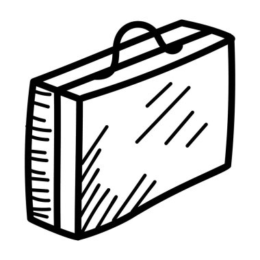 Alışveriş çantası çizimi, ticaret sembolü vektörü 