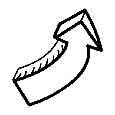 Yukarı doğru, yukarı doğru ok, elle çizilmiş vektör gösteren ok 