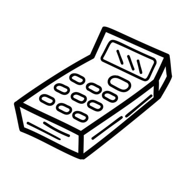 Dijital hesap makinesinin elle çizilmiş tasarımı, aygıt ekleme 