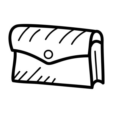 Bayanlar aksesuar, bayanların el çantası çizilmiş ikon 