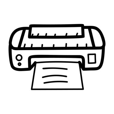 Harici bir donanım, yazıcı eli simgesi 