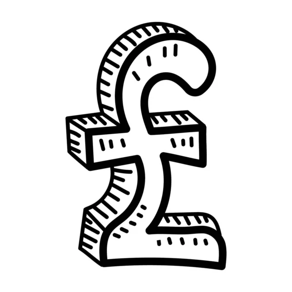 Ein Internationales Währungssymbol Pfundvektordesign — Stockvektor