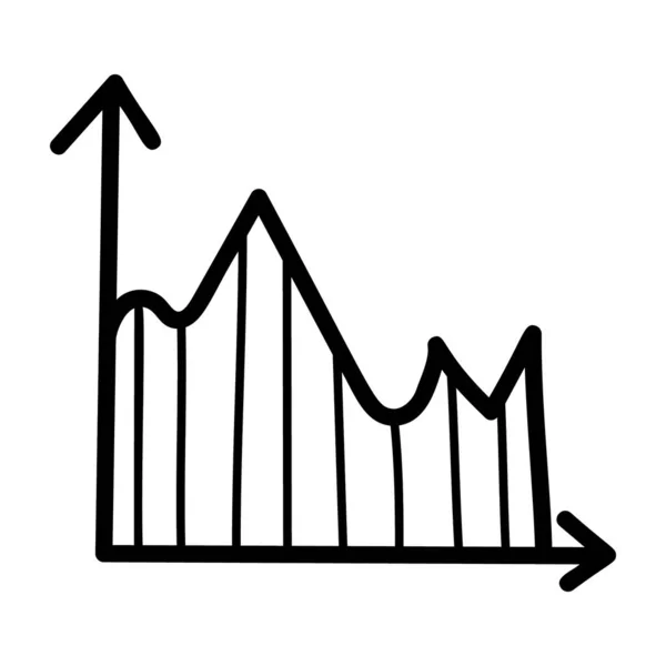 Elemento Infográfico Gráfico Área Vetor Desenhado Mão — Vetor de Stock