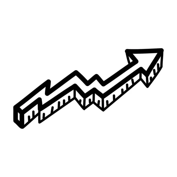 Richtungspfeil Straßenrichtungssymbol Handgezeichnetes Vektordesign — Stockvektor