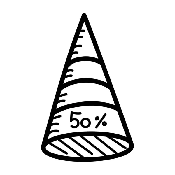 商业信息的营销金字塔 手工绘制的向量 — 图库矢量图片