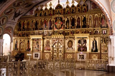 sunak, iç ve İsa Kurtarıcı, Rusya'nın dünyaca ünlü ana Ortodoks Kilisesi Transfiguration Kilisesi iç duvarlarında süsler.