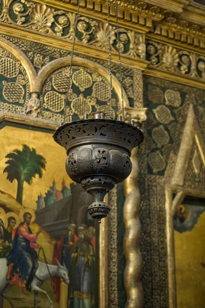  Moskova, 07/02/2019: simge ve süsler Aziz Basil Katedrali, Kızıl Meydan, bir müze dünya ünlü Ortodoks kilisede iç duvarlarında nerede fotoğraf çekmek için izin